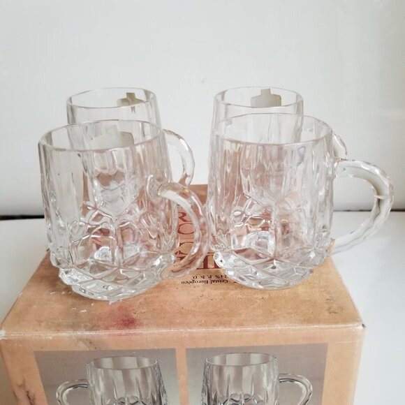 Crystal Liqueur Glasses Heirloom Collection with Finger Handle Lot of 4 Vintage - Picture 4 of 10